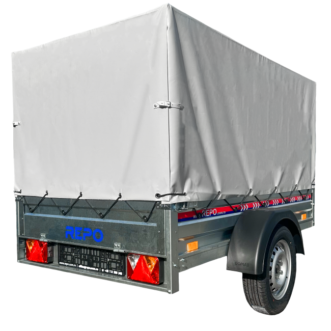 Remorca REPO RRS 2050 x 1150 x 1150 mm cu prelata 750 kg