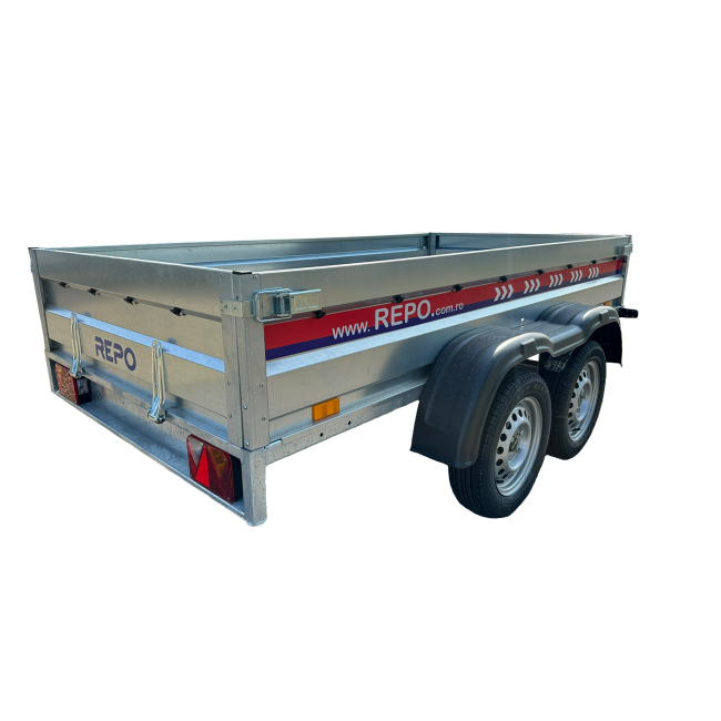Remorca REPO QRDS 2600 x 1350 x 390 mm dublu ax 750 kg Remorca REPO QRDS 2600 x 1350 x 390 mm dublu ax 750 kg