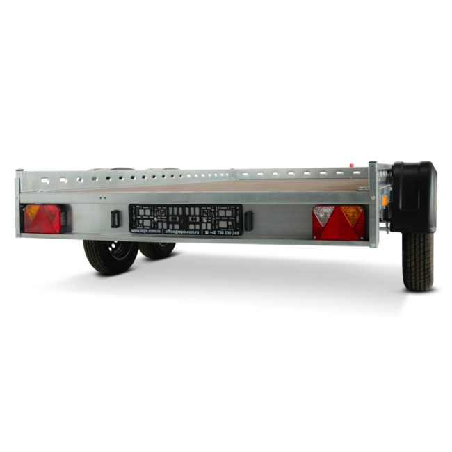Remorca QED 3016/07 platforma tandem dublu ax 750 kg Remorca QED 3016/07 platforma tandem dublu ax 750 kg