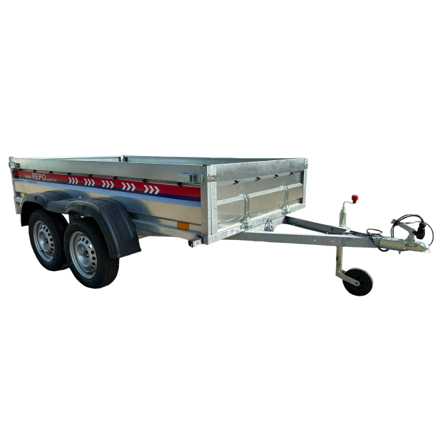 Remorca REPO QRDS 2600 x 1350 x 390 mm dublu ax 750 kg Remorca REPO QRDS 2600 x 1350 x 390 mm dublu ax 750 kg