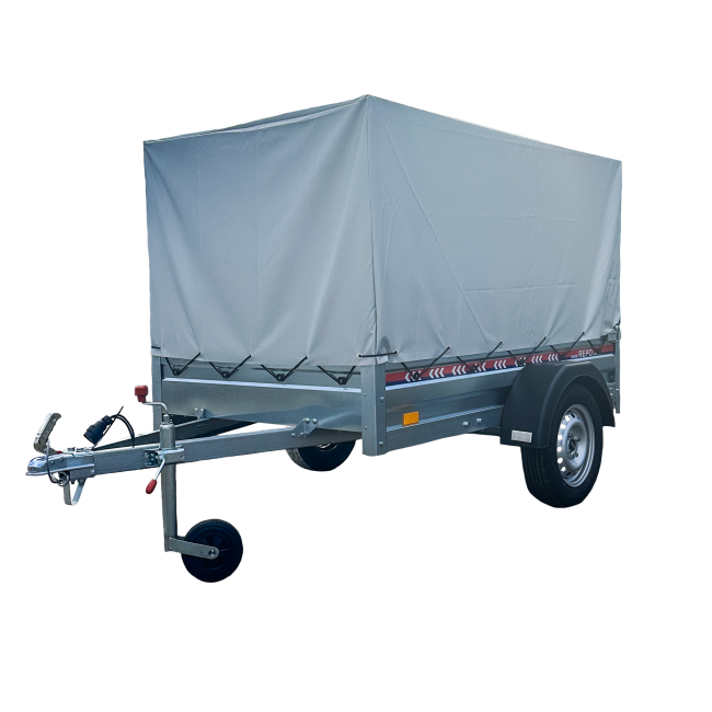 Remorca REPO RRS 2050 x 1150 x 1150 mm cu prelata 750 kg Remorca REPO RRS 2050 x 1150 x 1150 mm cu prelata 750 kg