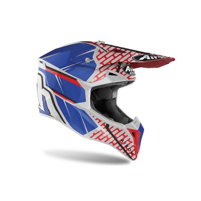 Casca Airoh Wraap Idol Red Blue Gloss
