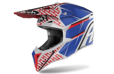 Casca Airoh Wraap Idol Red Blue Gloss Casca Airoh Wraap Idol Red Blue Gloss