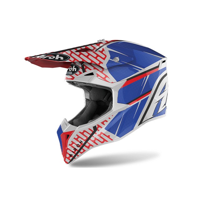 Casca Airoh Wraap Idol Red Blue Gloss