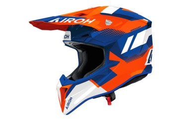 Casca Airoh Wraaap Vision Orange/Blue