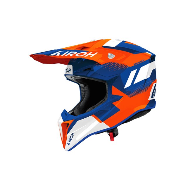 Casca Airoh Wraaap Vision Orange/Blue