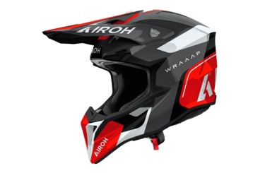 Casca Airoh Wraaap Conquer Red Gloss