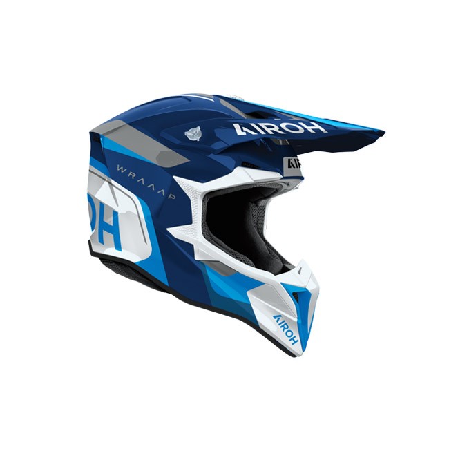 Casca Airoh Wraaap Conquer Blue Gloss