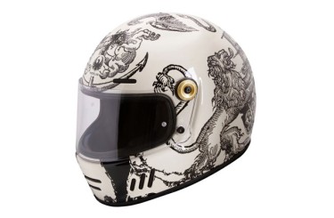 Casca moto Merlin Revival VERSUS OFF WHITE