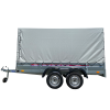 Remorca REPO QED 3100x1600x1500 mm cu prelată dublu ax 750 kg