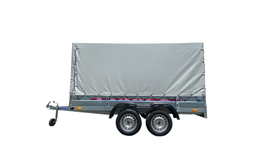 Remorca REPO QED 3100x1600x1500 mm cu prelată dublu ax 750 kg