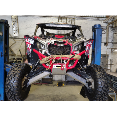 Bullbar fata cu placa montaj troliu SSV Can-Am Maverick X3